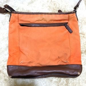 Coach Canvas Messenger Bag - Orange